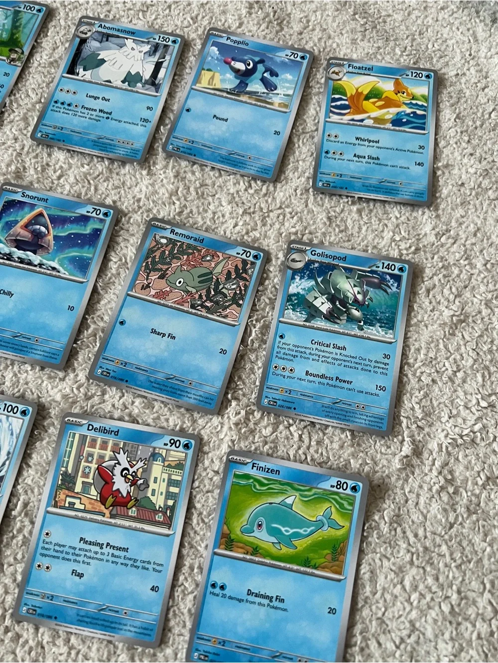 Pokemon Bulk Water Common TCG 20 Cards
